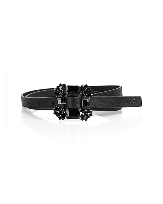 Rhinestone Buckle Thin Belt