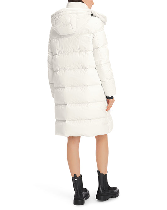 White Quilt 3/4 Length Coat