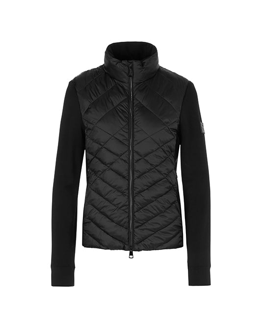 Quilted Bodice Jersey Jacket in Black