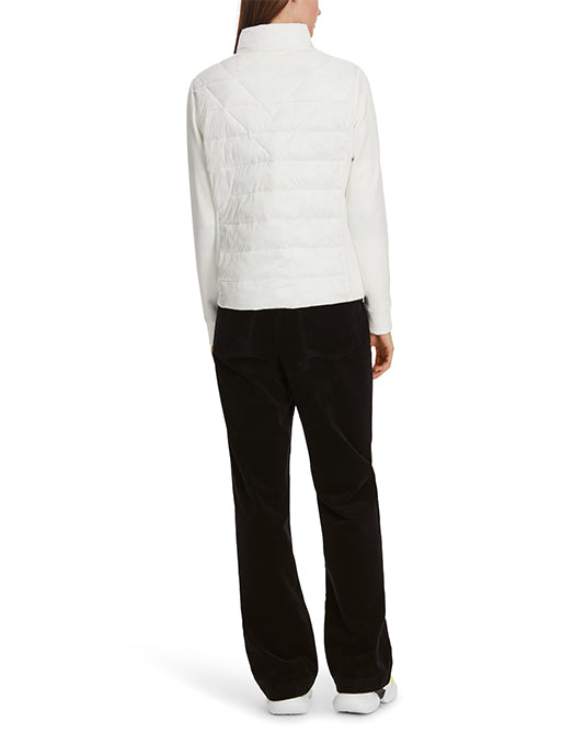 Quilted Bodice Jersey Jacket in White