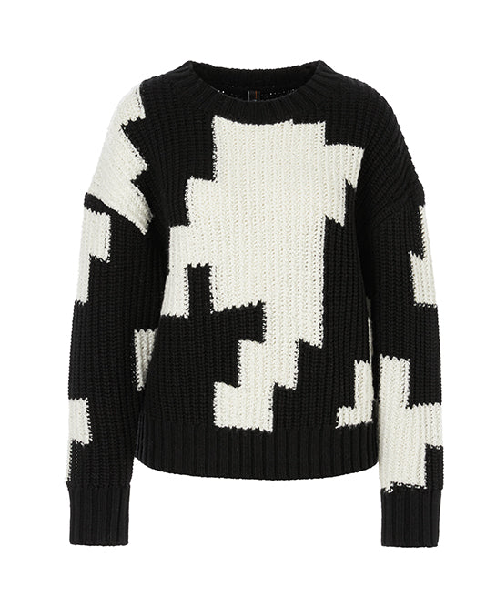 Chunky Abstract Pattern Sweater