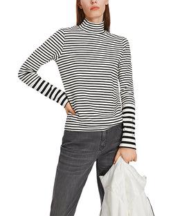 STRIPE TURTLE NECK