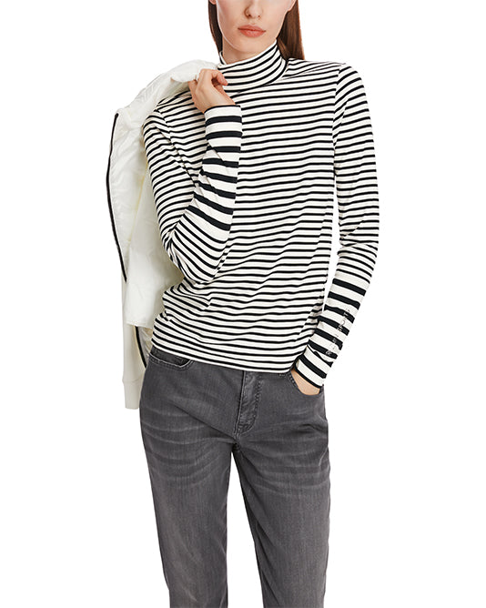 STRIPE TURTLE NECK