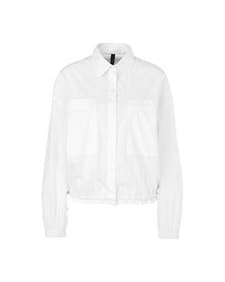 White Soft Cotton Blouson Shirt