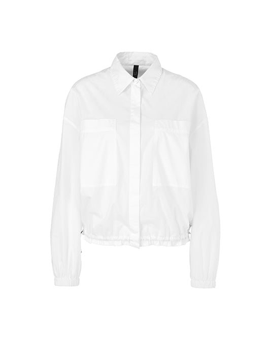 White Soft Cotton Blouson Shirt