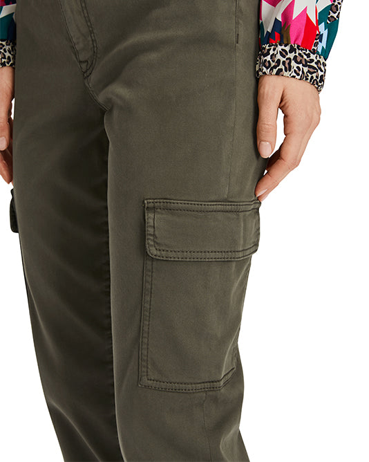 Brushed Cotton Khaki Cargo Pant