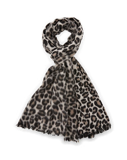 Soft Wool Leopard Scarf