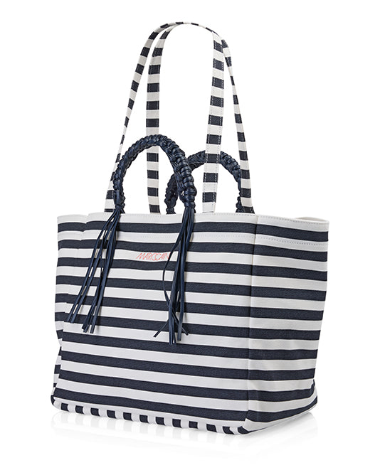 Striped Canvas Shopper