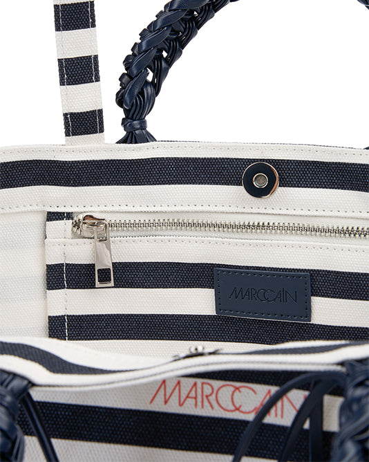 Striped Canvas Shopper