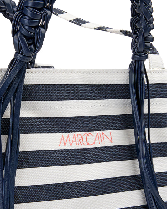 Striped Canvas Shopper