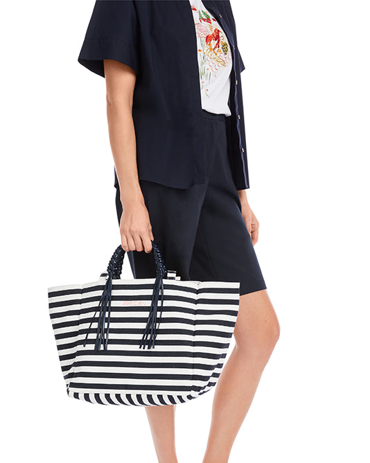 Striped Canvas Shopper