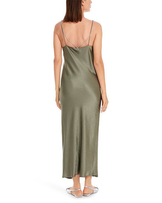 Sage Satin Slip Dress