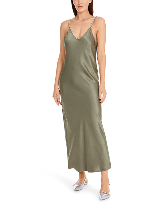 Sage Satin Slip Dress