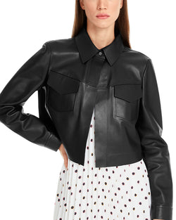 Cropped Leather Jacket