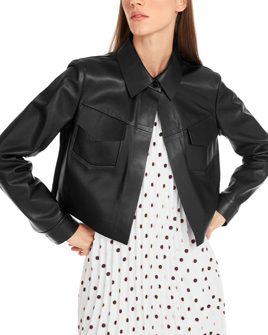 Cropped Leather Jacket