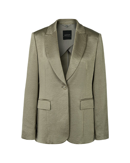 Sage Satin Blazer