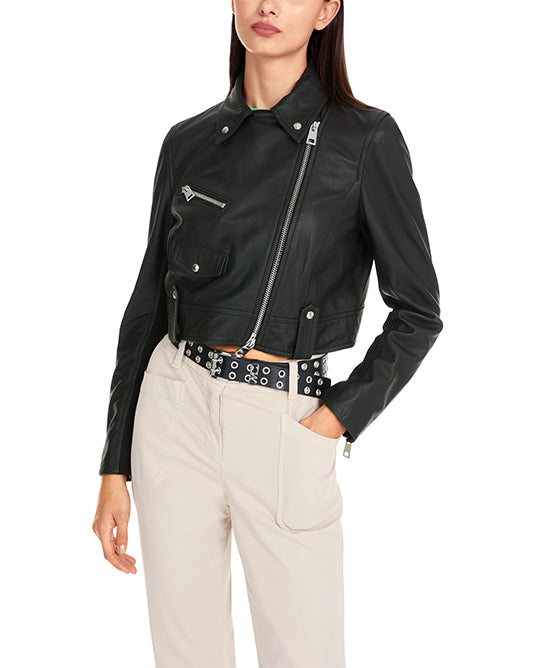 Cropped Biker Jacket