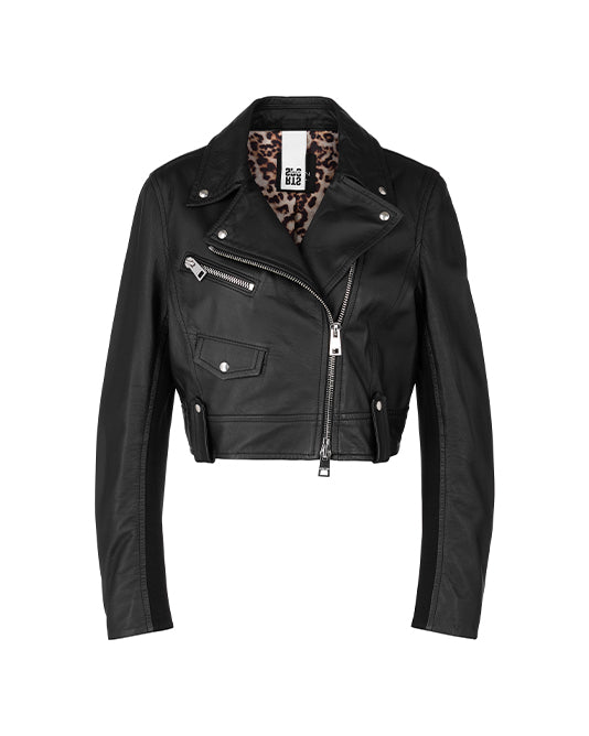 Cropped Biker Jacket