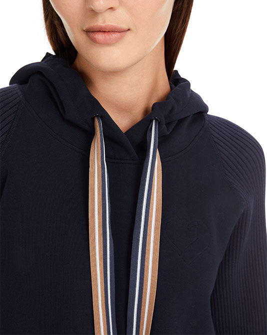 Navy Stripe Detail Hoodie