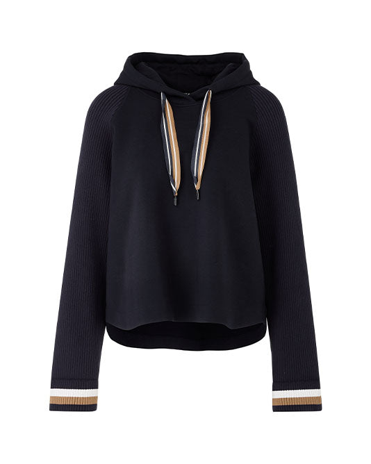 Navy Stripe Detail Hoodie