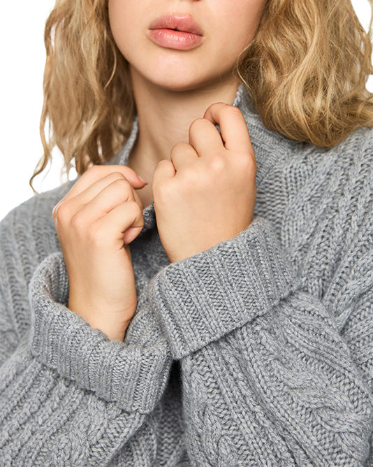 Cashmere Set With Cable Knit Sweater & Pant