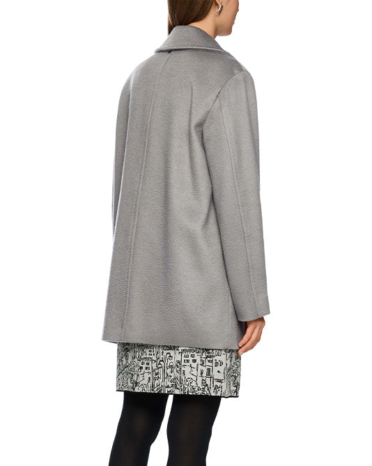 3/4 Double Breasted Coat in Donkey Grey