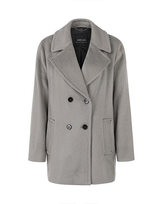 3/4 Double Breasted Coat in Donkey Grey