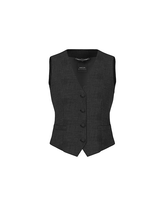 Fitted Charcoal Waistcoat