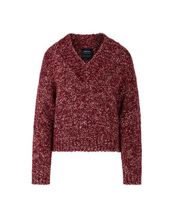 BURGUNDY FLECK SWEATER