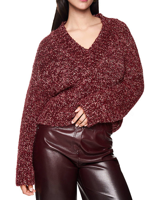 BURGUNDY FLECK SWEATER