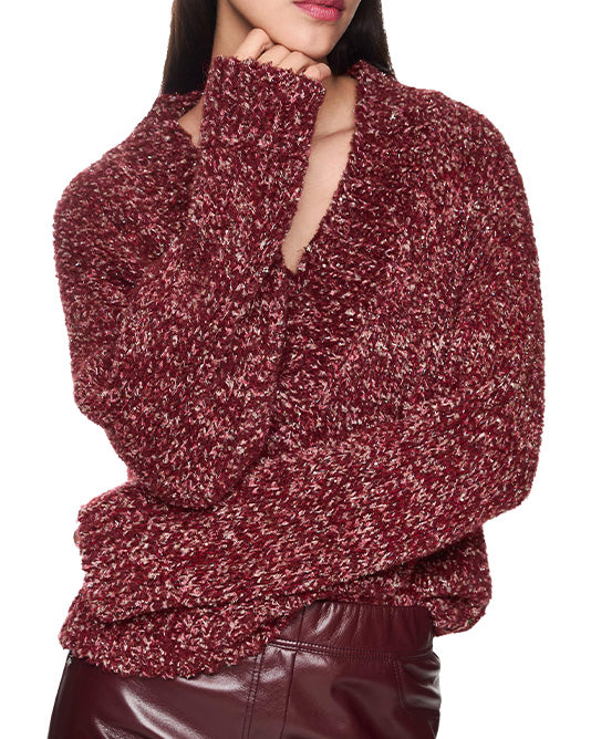 BURGUNDY FLECK SWEATER
