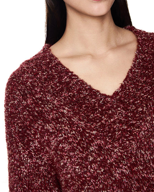 BURGUNDY FLECK SWEATER