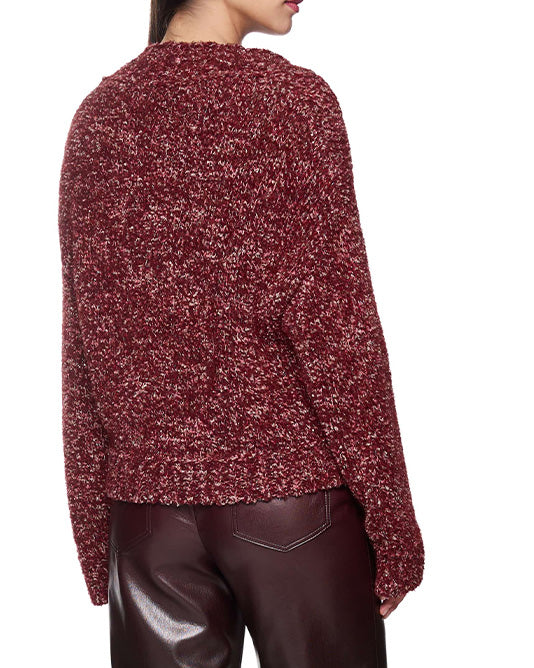 BURGUNDY FLECK SWEATER