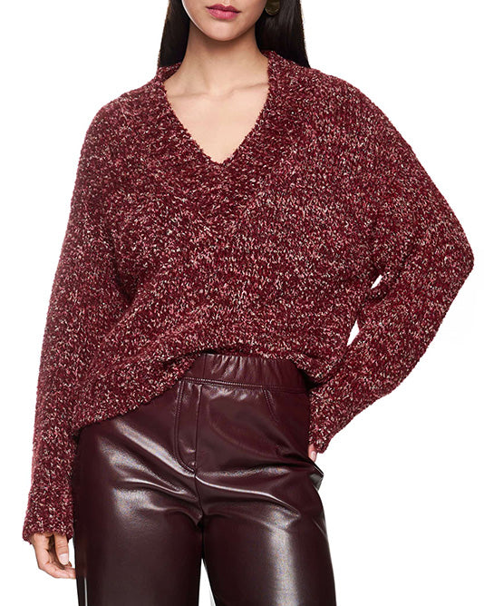 BURGUNDY FLECK SWEATER