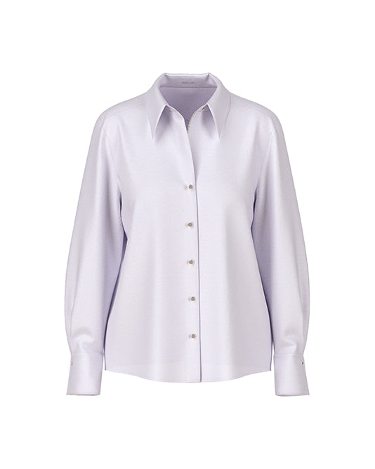 Soft Lavender Grey Silk Shirt