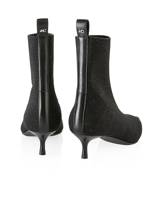 Pointed Toe Lurex Sock Boot