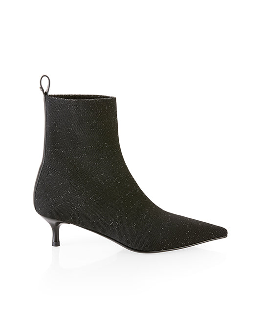 Pointed Toe Lurex Sock Boot