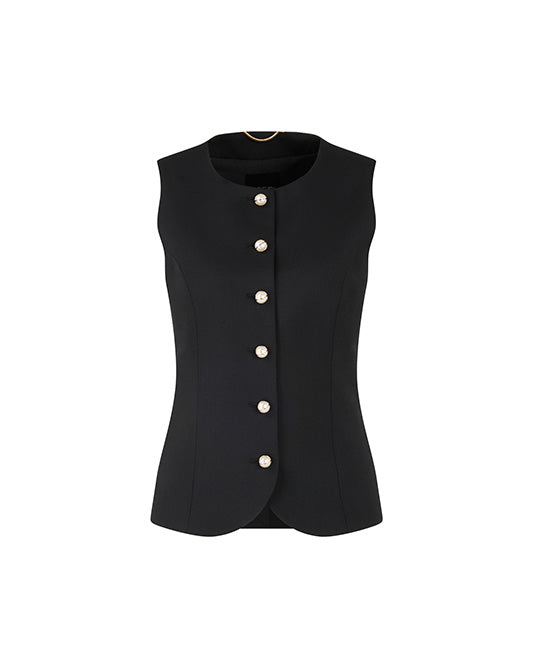 Pearl Button BLACK WAISTCOAT