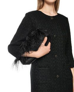 Feather & Beaded Clutch