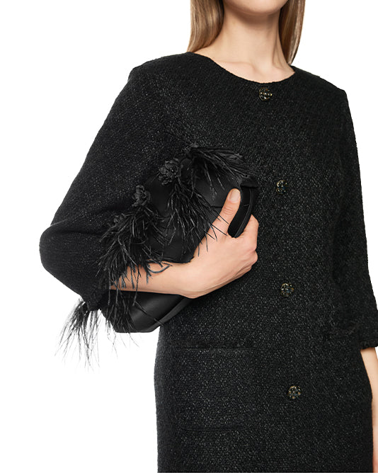 Feather & Beaded Clutch