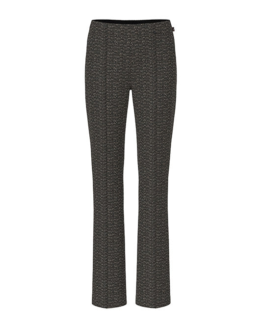 Stretch Pull On Herringbone Pant with Lurex