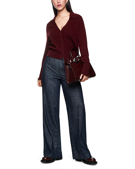 Warri Wide Jean in Lurex Denim