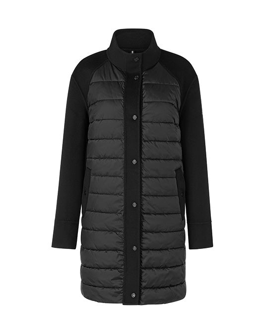 Quilt Front 3/4 Wool Coat