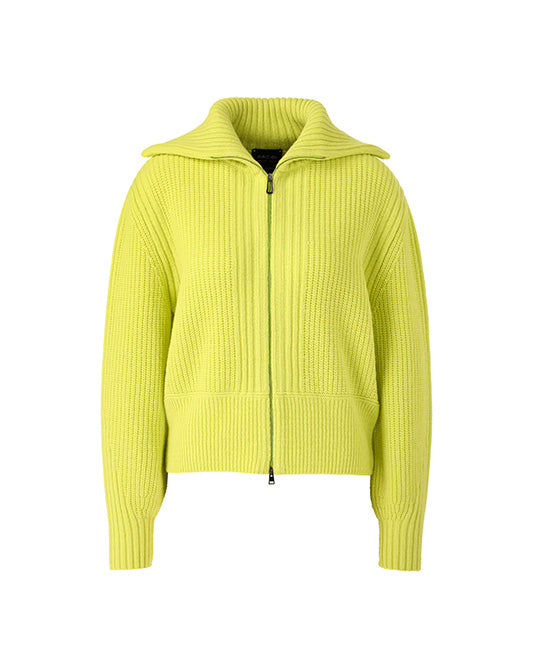 Chunky Rib Knit Zip Cardigan