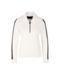 QUARTER ZIP DOUBLE KNIT SWEATER