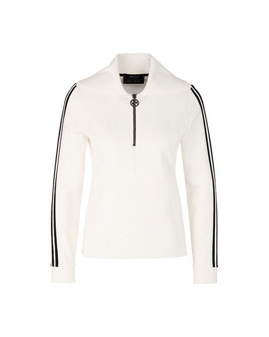 QUARTER ZIP DOUBLE KNIT SWEATER