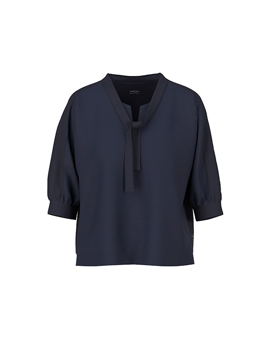 Ribbed Jersey Top & Pant Set in Navy