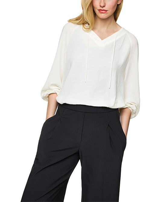 Essential Cord Tie Neck Blouse