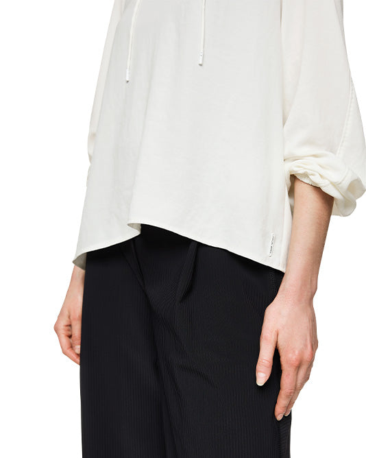 Essential Cord Tie Neck Blouse