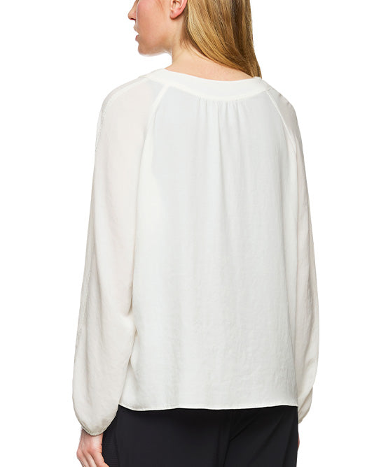 Essential Cord Tie Neck Blouse